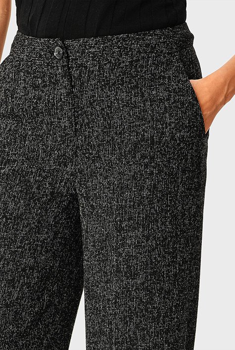 Shop Cross hatch suiting wide-leg pants | eShakti