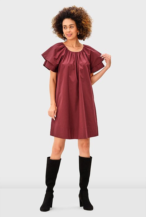 Tie waist 2025 shift dress