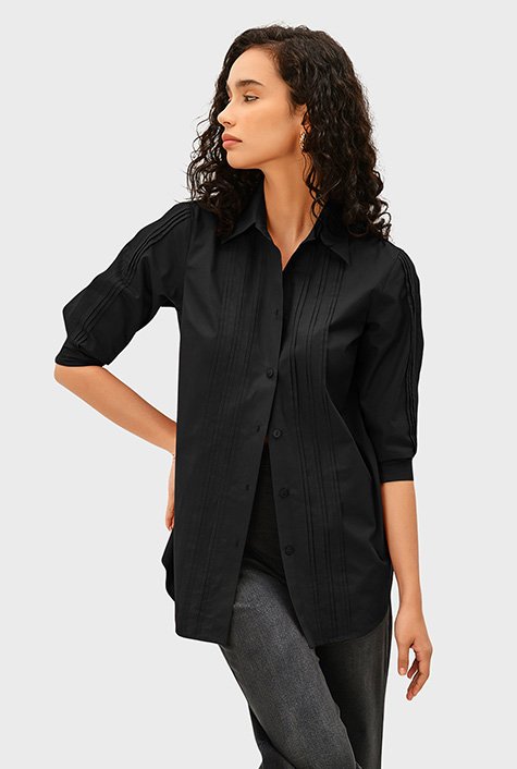 Cotton Poplin Self-Tie Shirt - Ready-to-Wear 1AAWI7