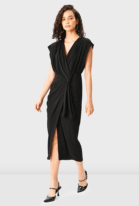 Dolman sleeve wrap dress hotsell