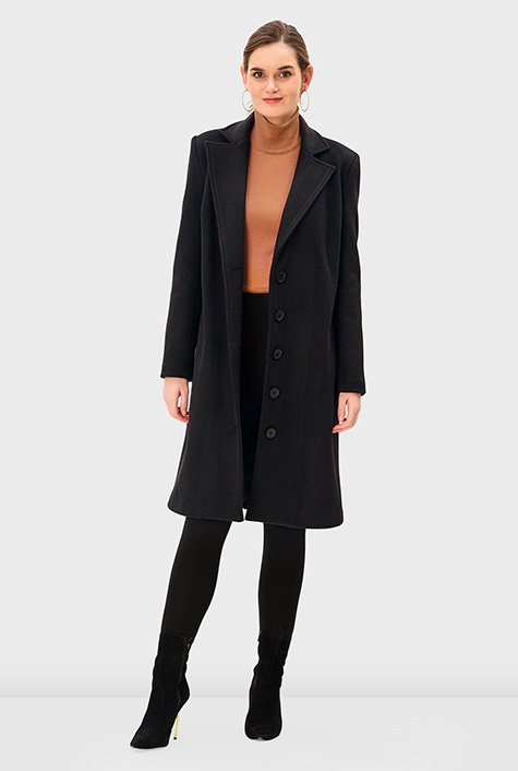 Melton wool cheap blend coat