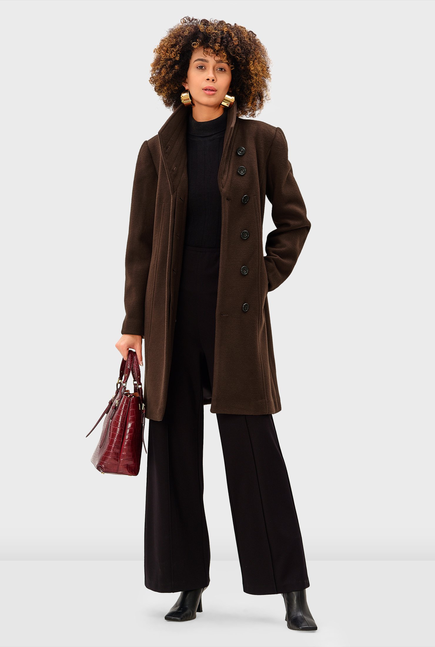 Herlipto Proust Wool-Blend Melton Coat S imoveis.gede.com.br