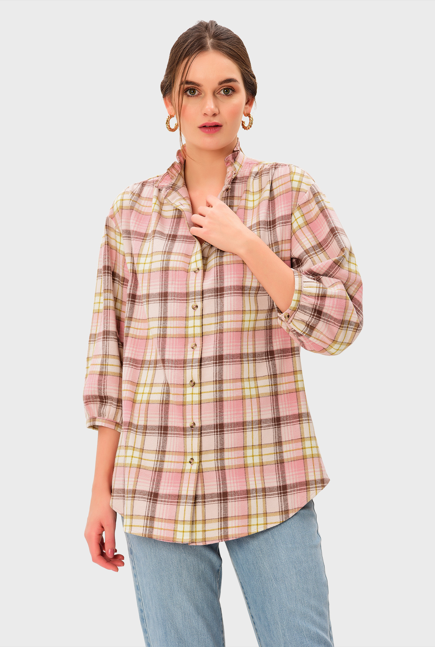 frill check shirt