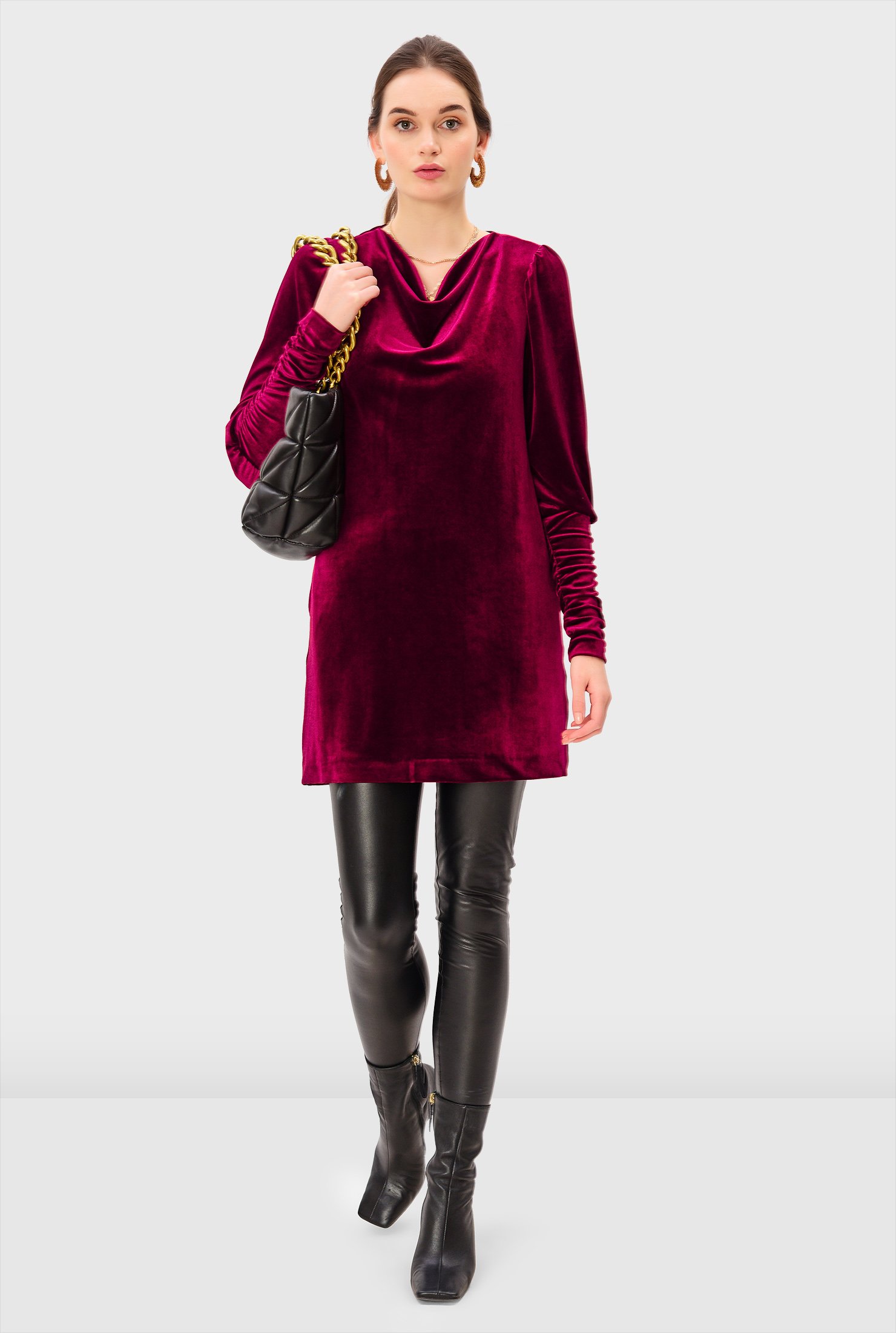 Alice + Olivia Baron outlets Velvet Tunic Dress