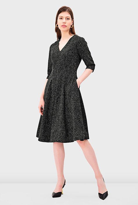 Shop Cross hatch suiting A-line dress