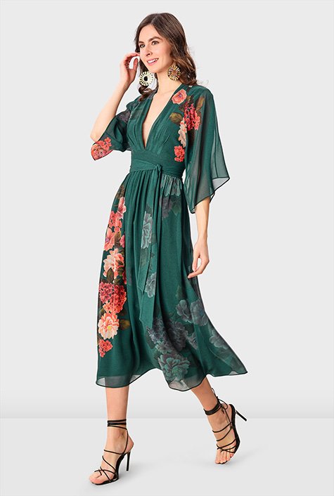 Lavanya The Label Maxi Dresses : Buy Lavanya The Label Brown Floral Printed  Long Dress (Set of 2) Online | Nykaa Fashion