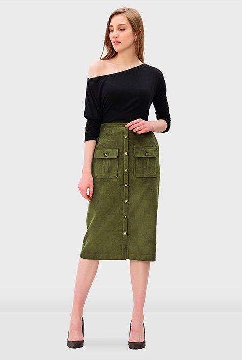 Corduroy utility skirt hotsell