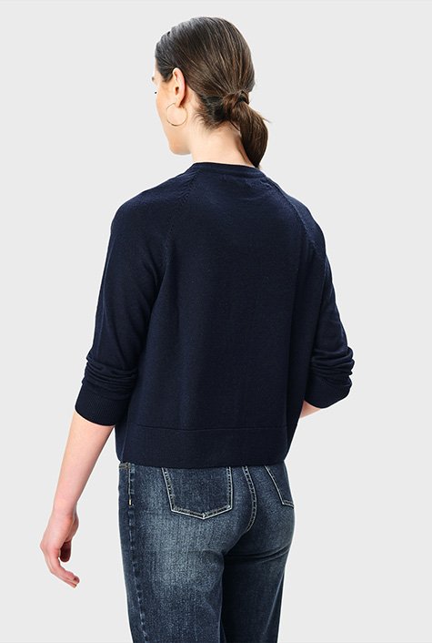 Shop Superfine merino wool knit pullover | eShakti