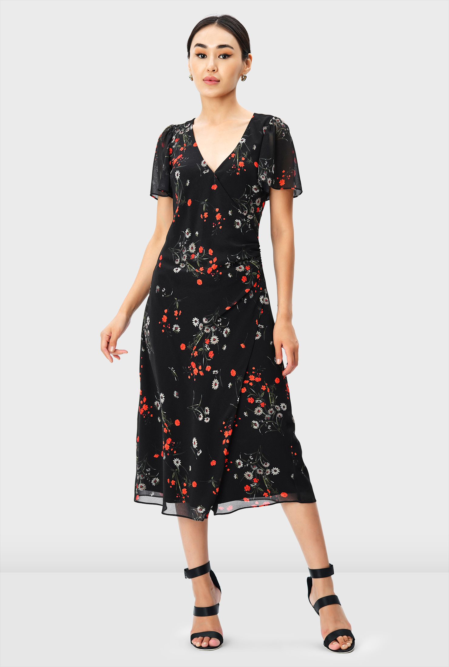 【HLT】Le Negresco Floral Dress /sky Dear Skye Floral Dress in Blue – Worth Collective