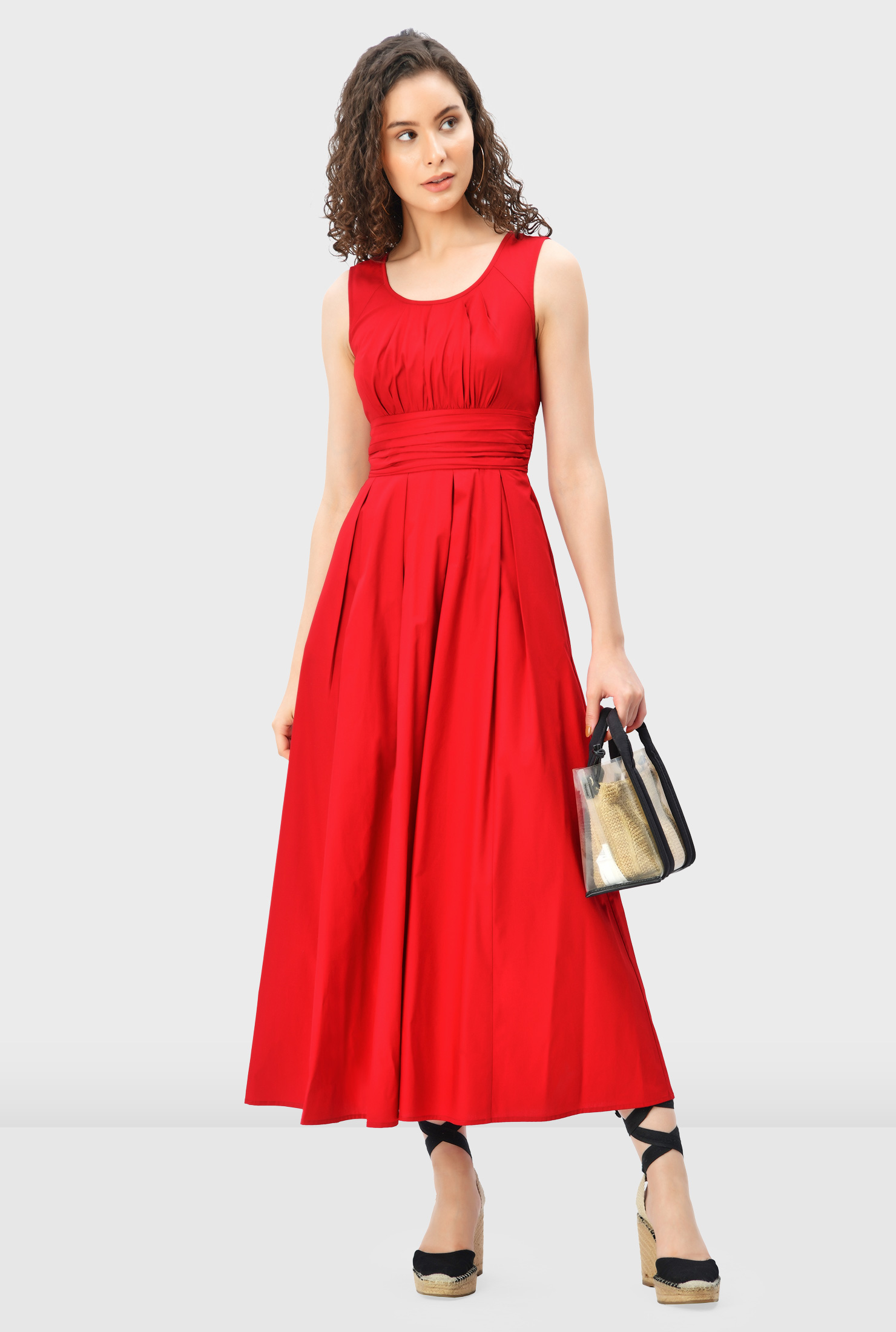 【マーシャ】Cotton Poplin Wave Tuck Dress AP171_WY1658?hei=850&crop=0,0,
