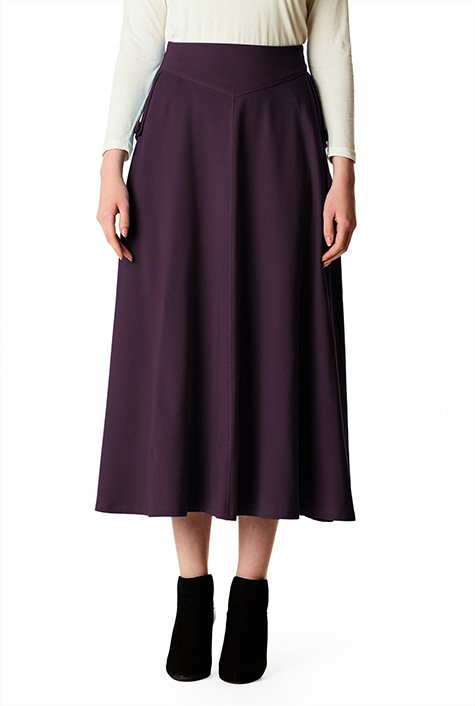 Shop Flap pocket cotton jersey full skirt | eShakti