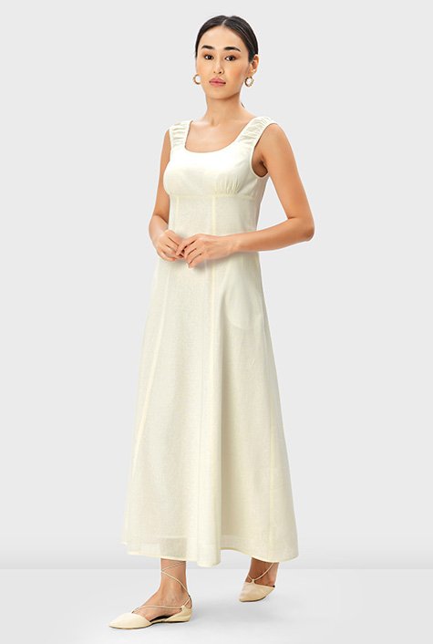 Empire waist linen dress best sale