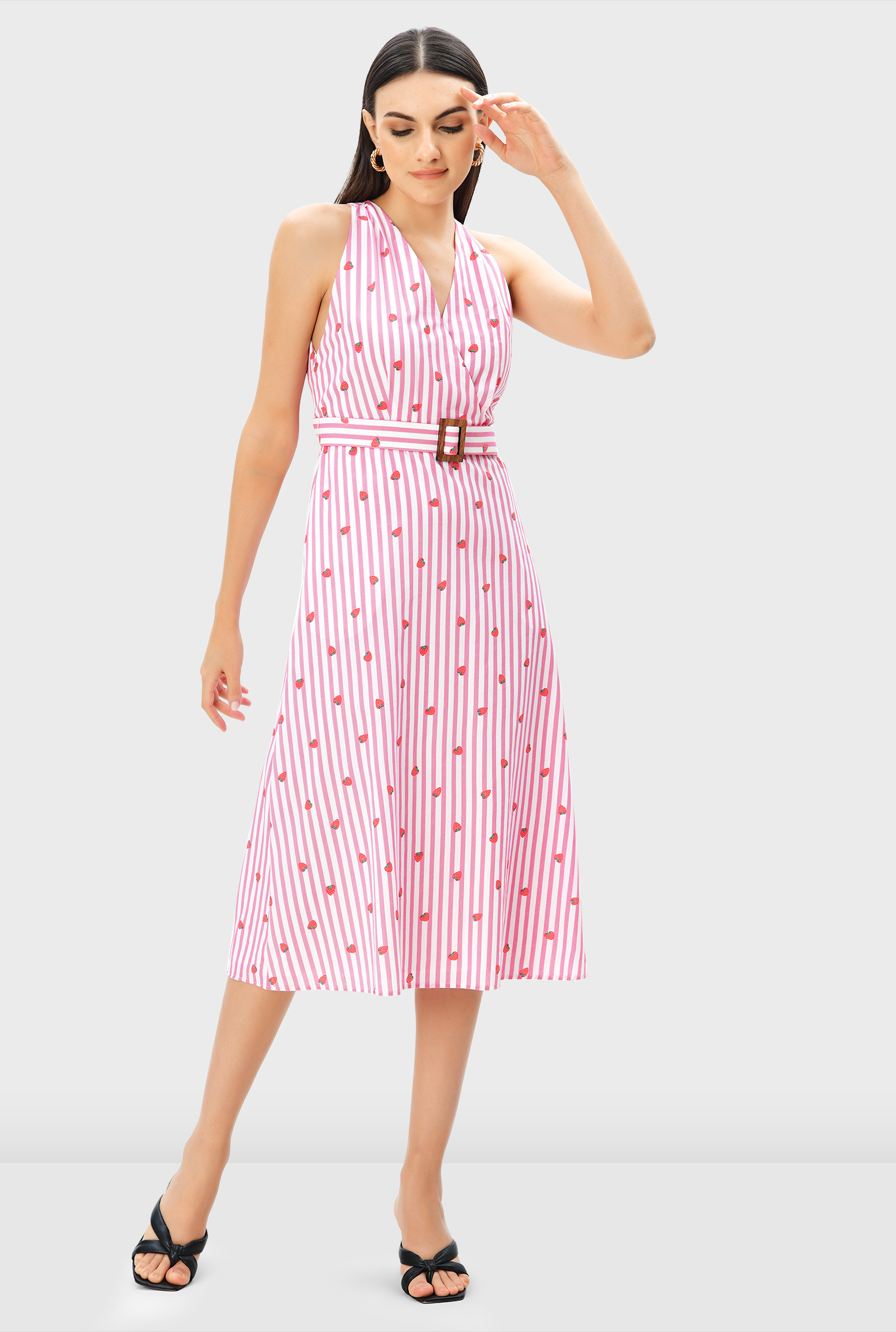 関税なし 送料無料 Pink Cotton Blend Dress 6e6fe9bbaad7e1cfb2a4afa02f6b75