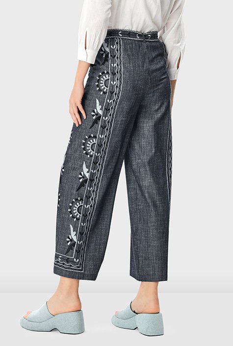 Chambray Pants for Women - Up to 75% off