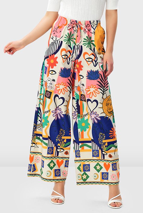 Palazzo Pants with Pockets for Women - Many Colors and Prints