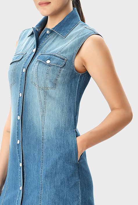 WhrDarll Women Denim Shirt Dresses Short Sleeve Distressed Jean Dress  Button Down Tunic Top Tunic Dres Blouse Dress T Shirt Dress Blue at Amazon  Women's Clothing store