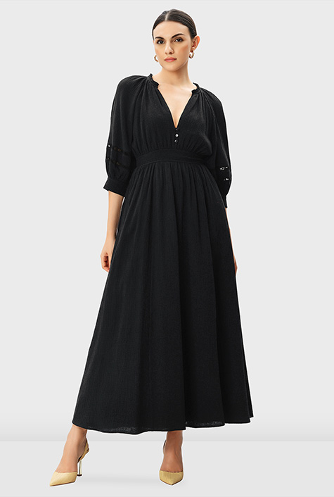 ヌキテパ Cotton Double Gauze Tuck Dress M ヌキテパ Cotton Double Gauze Tuck Dress Cotton Double Gauze