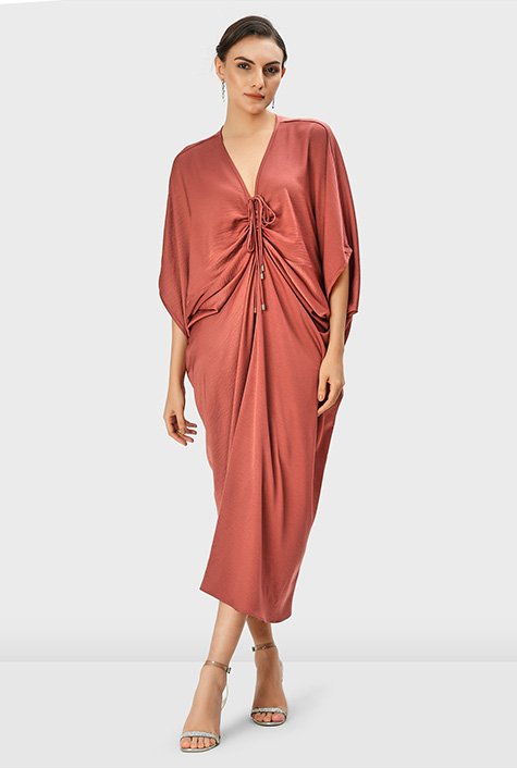 Satin hotsell kaftan dress