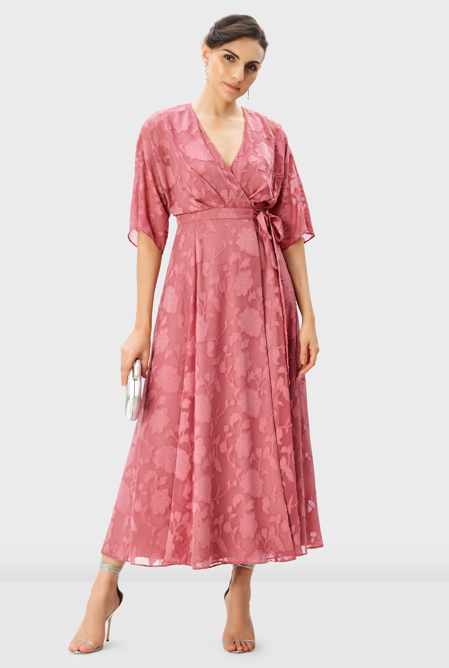 shop-dolman-sleeve-floral-chiffon-jacquard-wrap-dress-eshakti