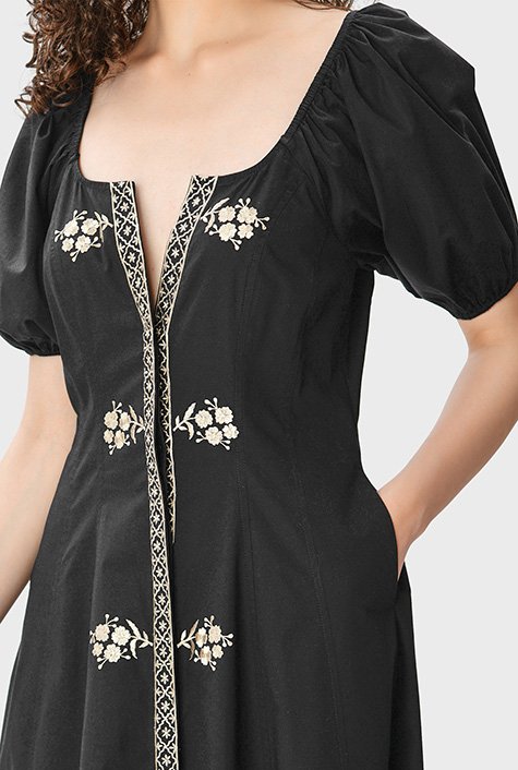 Full bloom embroidered outlet dress