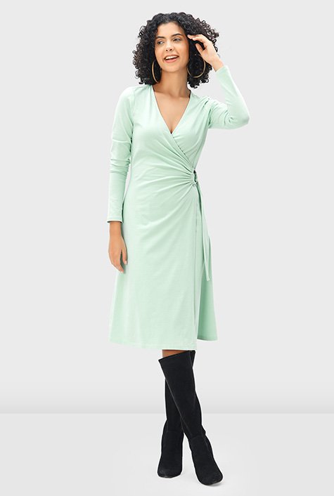 Topshop green hotsell wrap dress