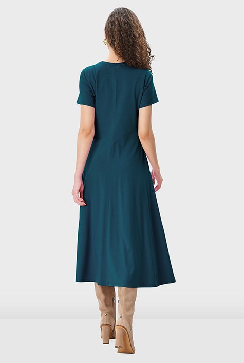 Shop Cotton jersey A-line dress | eShakti