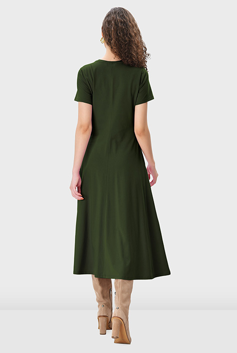 Shop Cotton jersey A-line dress | eShakti