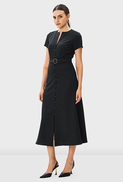 Crêpe de chine midi dress - Women's Clothing Online Made in Italy