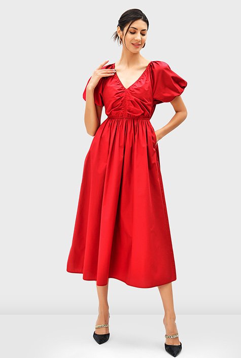 Elastic ruched dress best sale