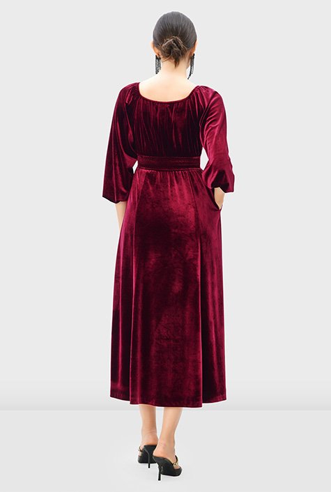 Velvet empire hotsell waist dress