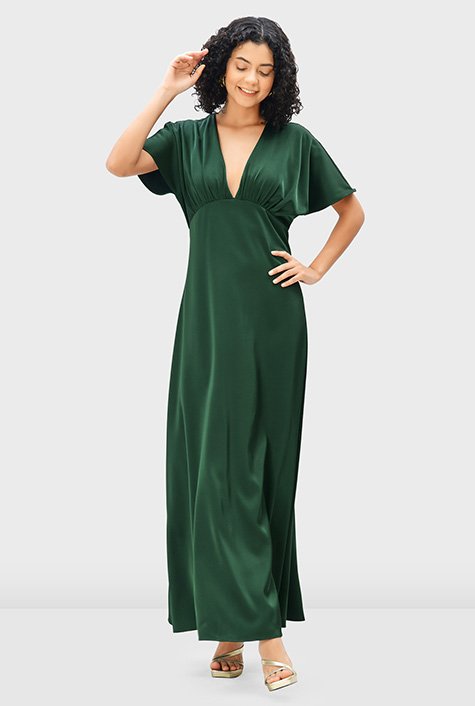 Satin floaty clearance dress