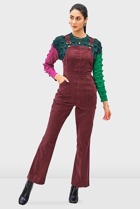 Shop WRAP-BACK WIDE-LEG DUNGAREES online