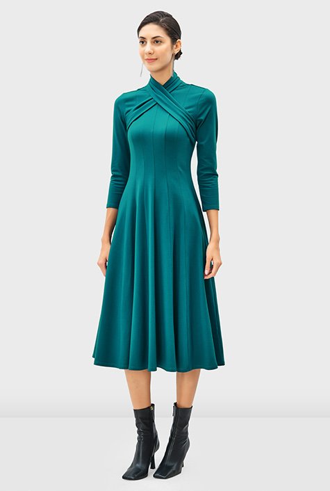 Teal jersey clearance dress