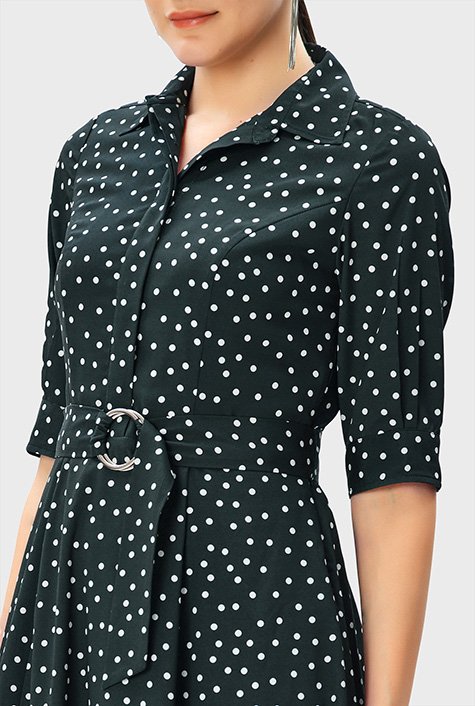 Women's top, Classic Polka Dot Print Blouse