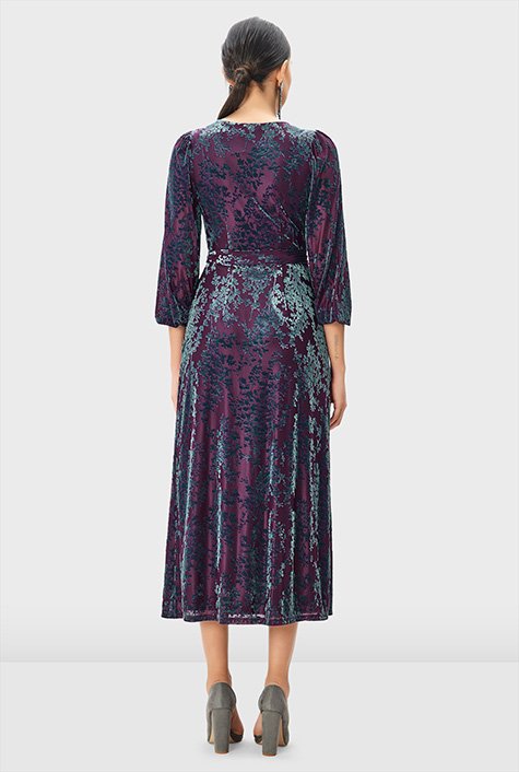 Purple Stripe Jacquard Silk Korea Stretch Velvet Fabric For Dress by Y –  ALOHALACE