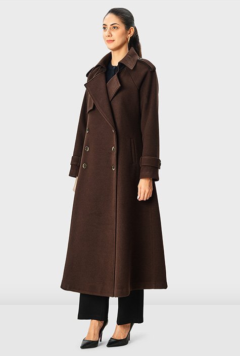 Stretch melton hotsell long clairene coat