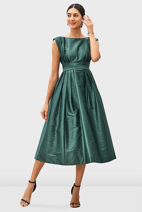 Silk Dupioni Cocktail Dress