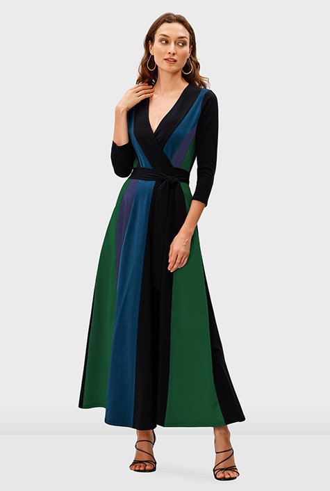 Knitted jersey wrap dress hotsell