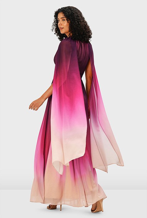 Pink cheapest Purple Ombre Cloak Pockets