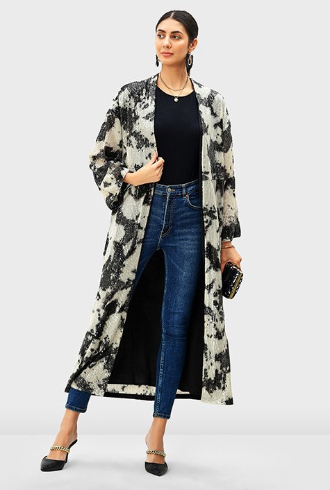 Printed 2025 duster coat