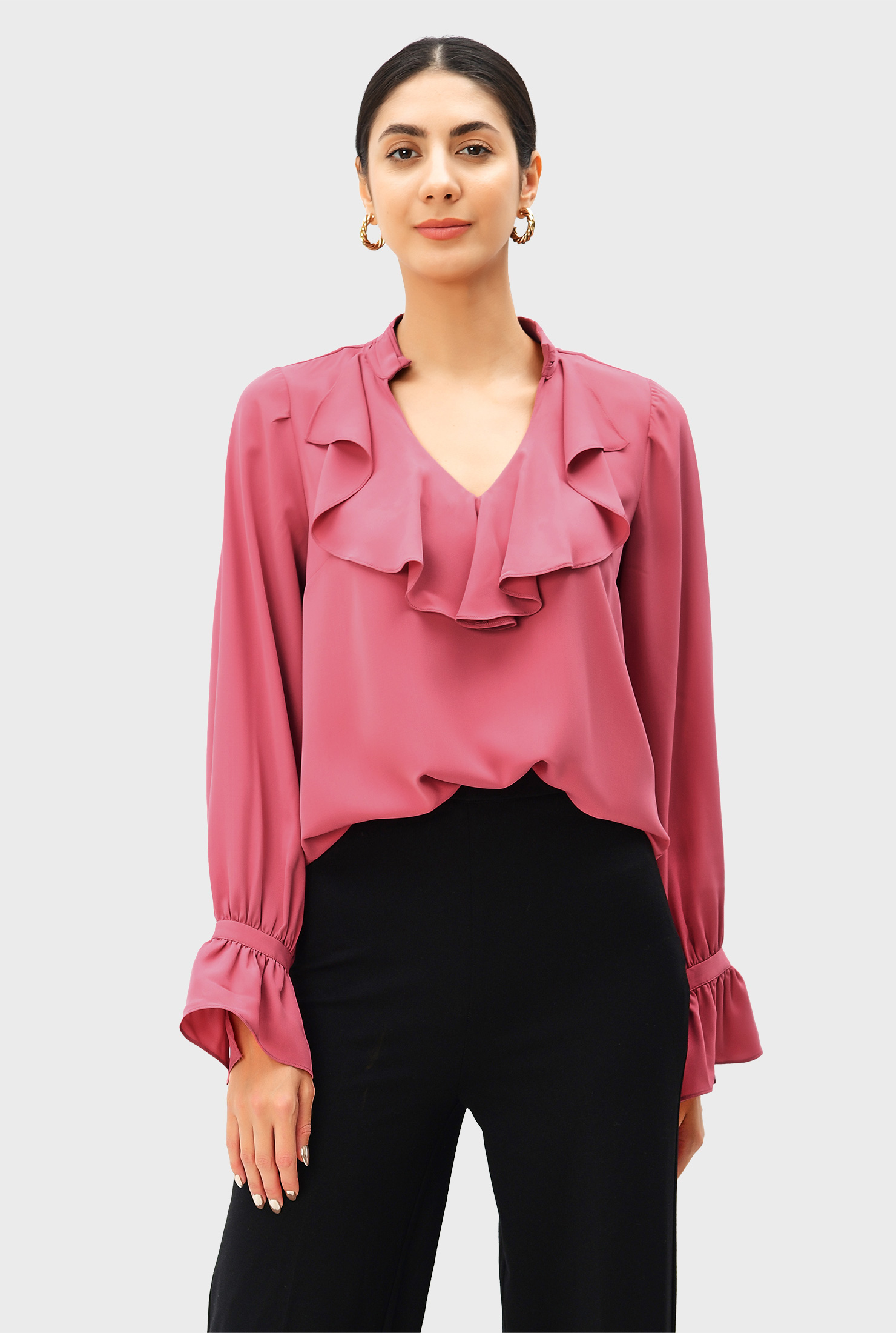 トップス Her lip to Frill Bow Blouse Her lip to Frill Bow Blouse