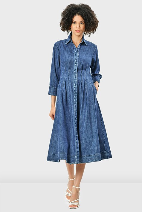 Shop denim dresses | Women's Fashion Clothing | Sizes 0-36W Custom ...