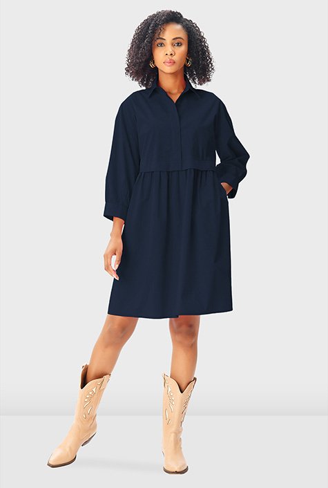 Lena cord shirt dress online