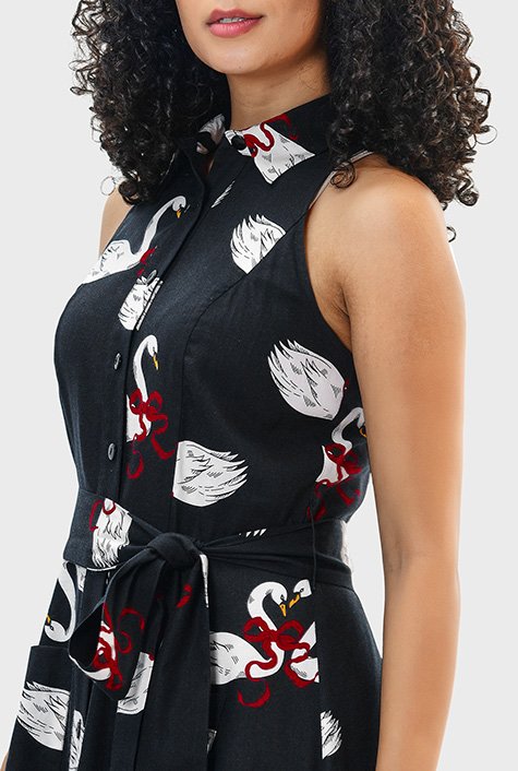 Swan sale Print Dress