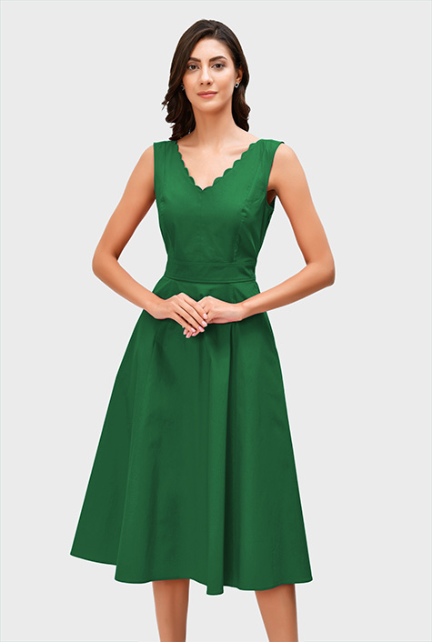 Shop Light cotton twill belted shirtdress | eShakti