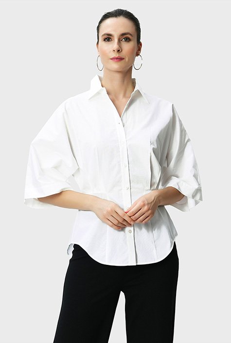 Peplum dress shirt hotsell