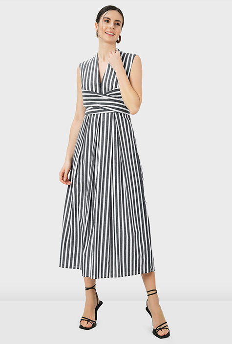 ヌキテパ Shantung Check Tiered Dress ヌキテパ Shantung Check Tiered Dress