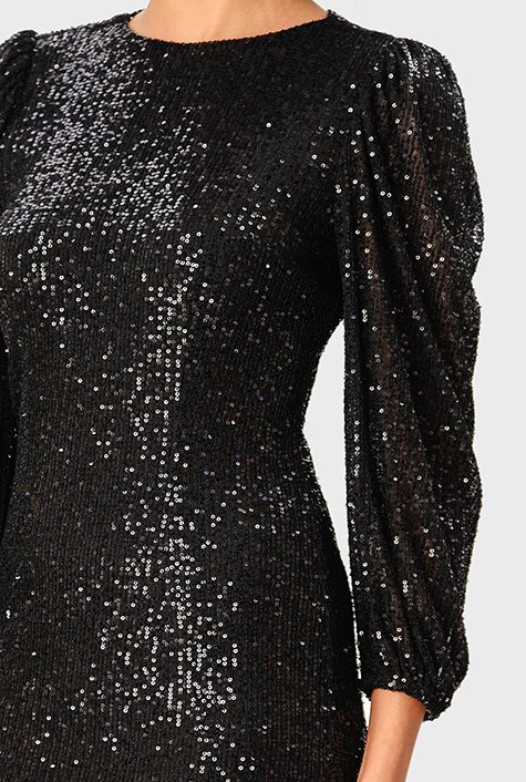 Warehouse black outlet sequin dress