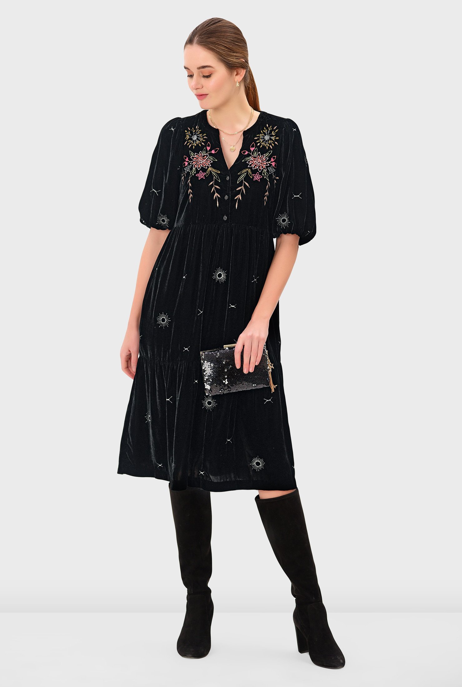 新品未使用 AMERI MEDI PALACE EMBROIDERY DRESS - ワンピース