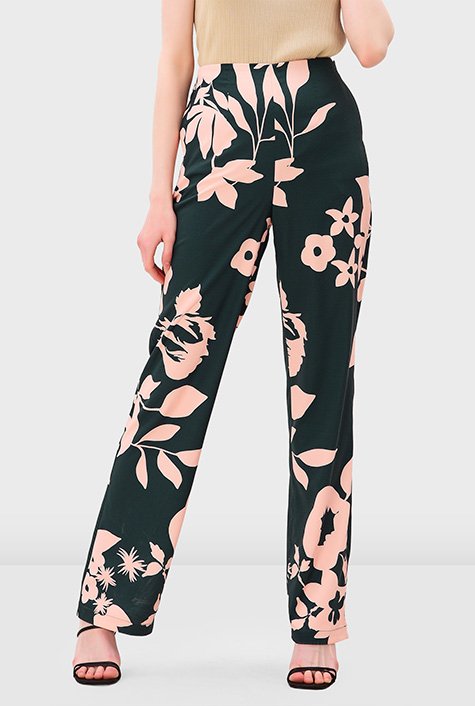 Casual trousers MSGM  Floral crepe palazzo trousers  2441MDP1718415123